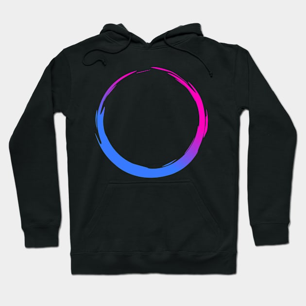 Circular Abstract Brush Hoodie by kezeharianz